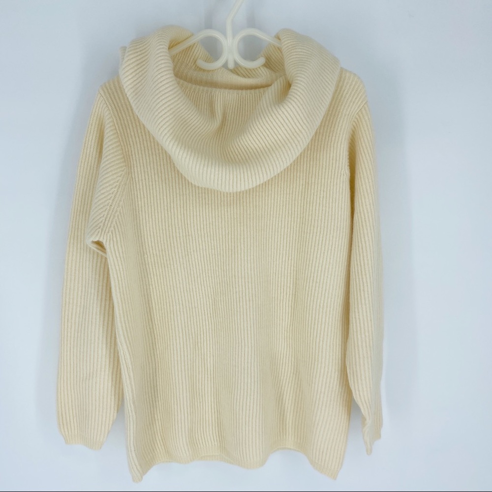 Hillary James Cowl Neck Sweater Vintage Ivory Wool